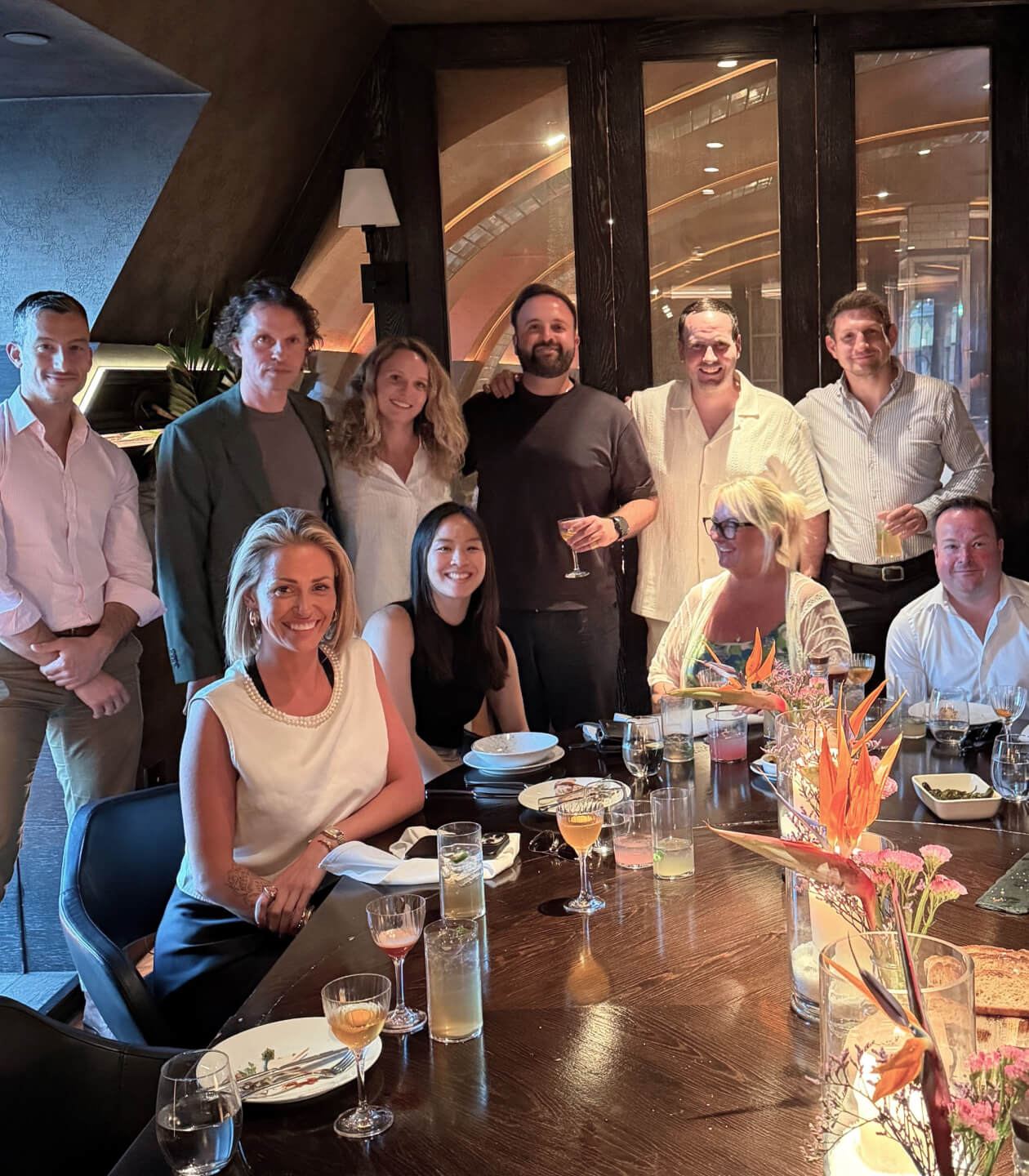 Guests around the table at a 14% Club round table.